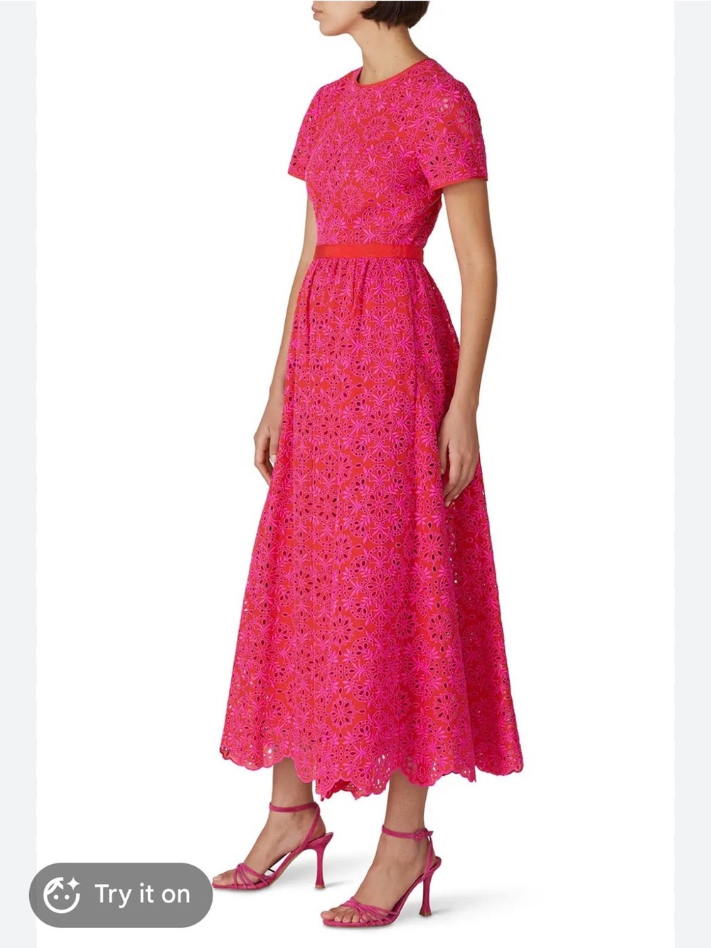 J. Crew Eyelet Midi Dress 00 Laced Courtney